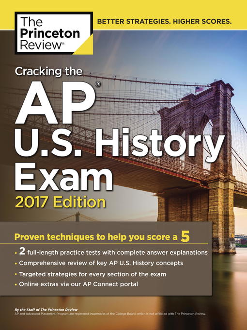 Title details for Cracking the AP U.S. History Exam, 2017 Edition by Princeton Review - Wait list